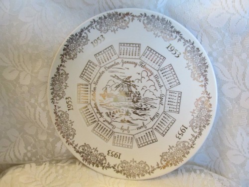 Vintage 1953 Calendar Plate - Merry Christmas From Gatley's - Picture 2 of 3