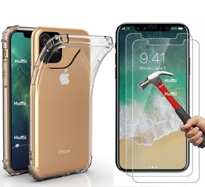 Case-2-Screen-Protector-iPhone-11-Pro-Max-XR-Case-6S-7-8-Plus-X-XS-Cover-Clear