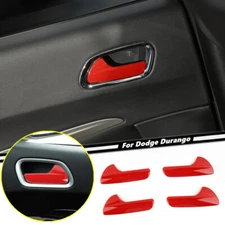 For 2011-2024 Dodge Durango ABS Red Interior Inner Door Handle Cover Trim Strips