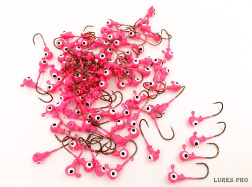 Lures Pro 50 PCs 1/32 1/16 oz 1/8 oz Lead Jig Heads Fishing hooks Crappie - Picture 3 of 13