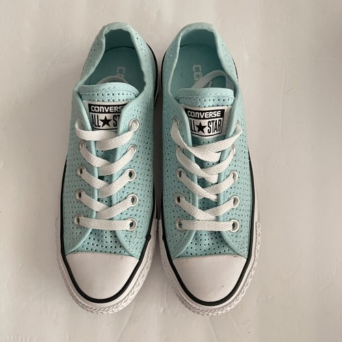 Converse Sneakers Womens 5.5 Chuck Taylor All-Star OX Motel Pool/White Blue New - Picture 2 of 7