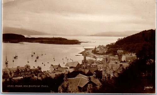 Oban und Sound of Mull, Schottland RPPC Richter Postkarte
