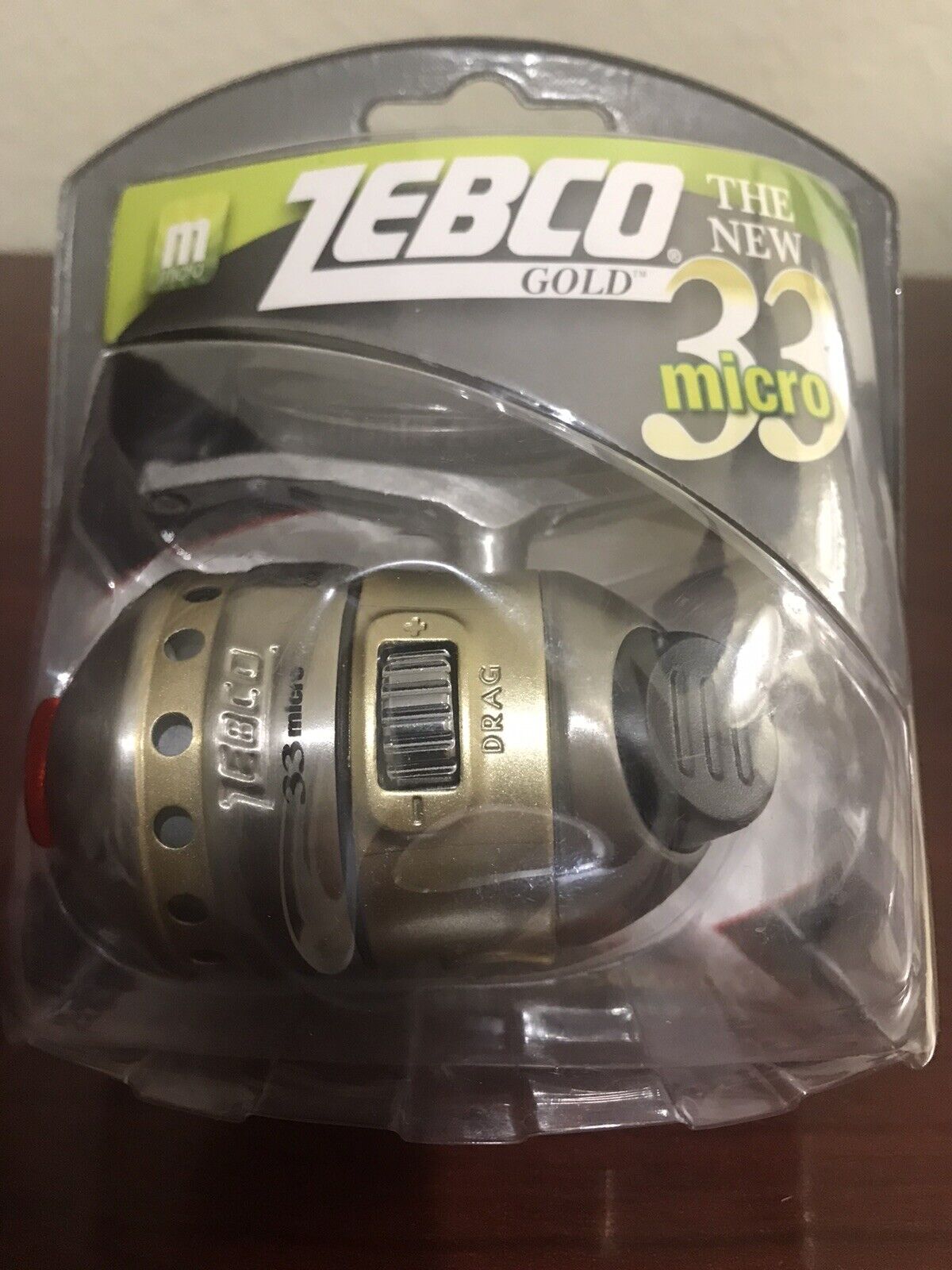 Zebco 33 Gold Micro Spincast Fishing Reel, Size 10 Reel, Silver/Gold 