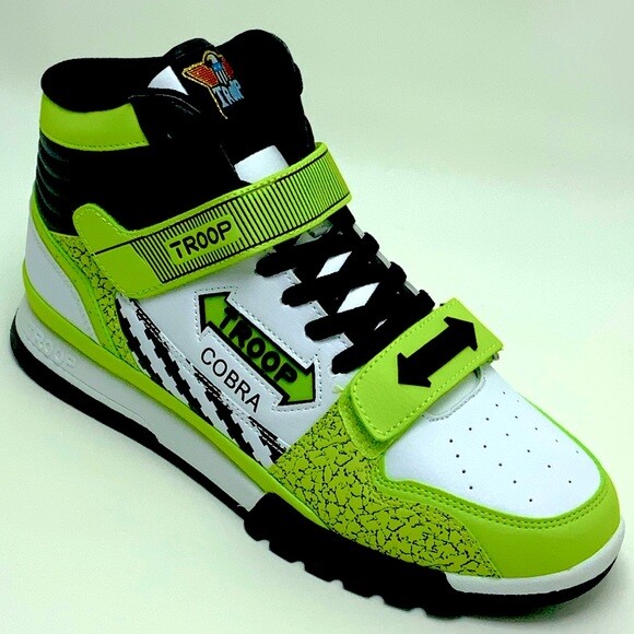 Sneakers moda uomo Troop Cobra bianco lime nero medio Sneakers moda uomo Troop Cobra bianco lime nero medio