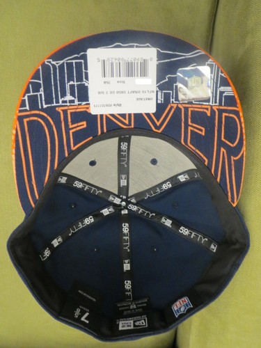 New Era Denver Broncos Sombrero Ajustado Colección 2015, Logotipo Brillante Talla 7 5/8 - Imagen 7 de 9