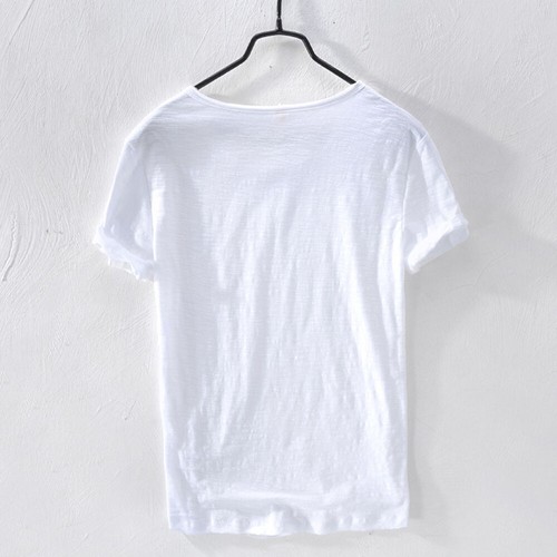 Men's Classic Fit V-Neck Shirts Tops Plain Cotton T Shirts Summer Tees US - Picture 14 of 35