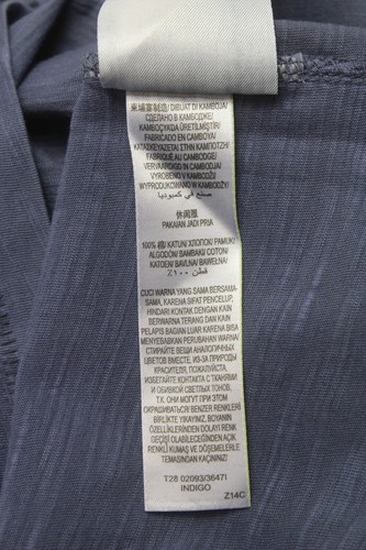 NORTH COAST Super Slim Fit T-Shirt Men's MEDIUM Short Sleeve Crew Collar Blue - Picture 9 of 9