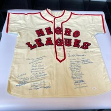 Negro League Hall Of Fame & Legends Signed Jersey With 42 Autographs JSA COA