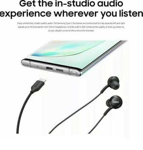 Genuine Akg Earphones Type C FOR Samsung Galaxy S24FE,S23FE,S22FE,S21FE,S20FE - Picture 4 of 7