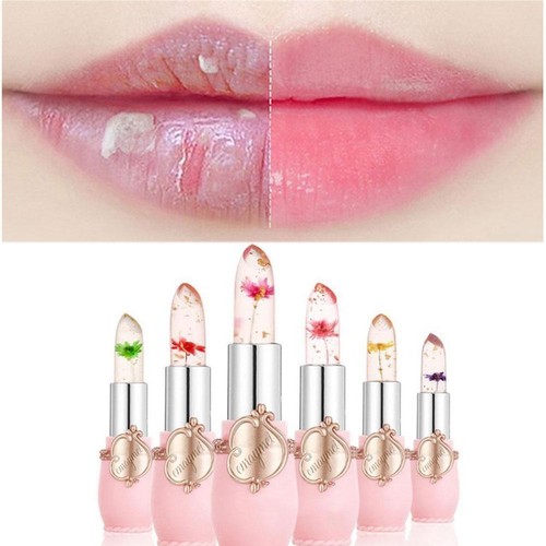 6X Crystal Clear Flower Jelly Lipstick Set Long Lasting Moisturizing C3K1