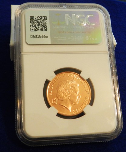 1999 Guernsey 2 Pence - NGC SAMPLE For Hong Kong HKNF Super GEM BU Scarce - Picture 2 of 2