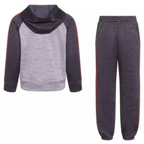 adidas Boy (Kids) Black Multi Poly Melange Fleece Jacket Set (AG6515C) Size 4 - Picture 2 of 6
