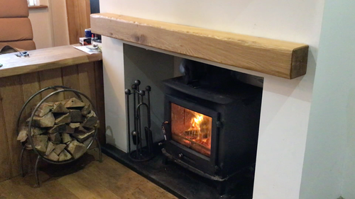 Celtic Oak LIGHTWEIGHT OAK BEAM / BESPOKE / FIREPLACE MANTLE.. - Video 1 of 1