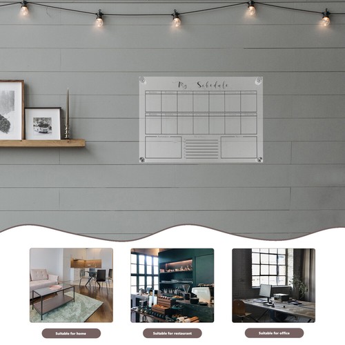 Weekly Planner Board Acrylic Office Magnetic Whiteboard Desk - Bild 12 von 12