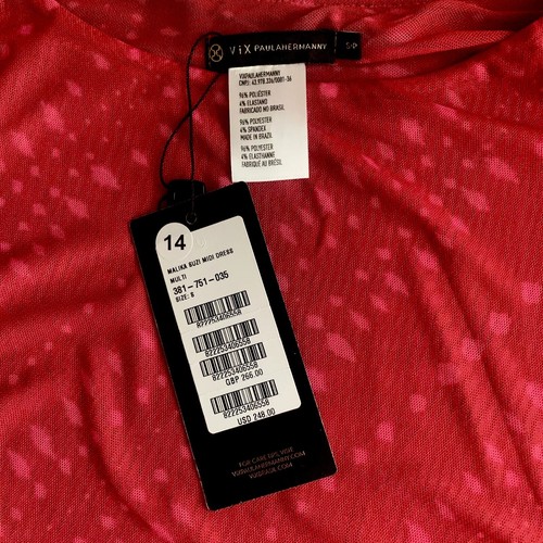 *NWT* VIX Paula Hermanny Cover Up Malika Suzi Slit Midi Dress, Sz Small, $248 - Picture 8 of 13