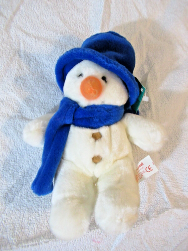 Russ Berrie Snowball The Snowman Christmas Winter Plush Stuffed Animal 7" w/ tag - Picture 8 of 8