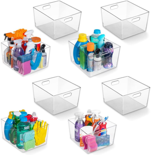 Clear Plastic Storage Bins – XL 8 Pack Perfect Kitchen or Pantry Organization Fr - Picture 10 of 12