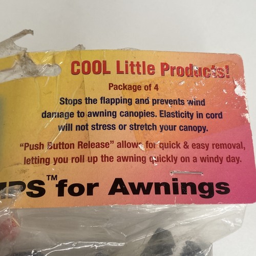 Coil N' Wrap Clip n' Clamps for Awnings RV Boat Tarp Covers Ball Bungee Pkg of 4 - Picture 3 of 7