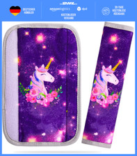 2 Stück Gurtpolster Kinder Auto Sicherheitsgurt, Einhorn Design, Schulterpolster