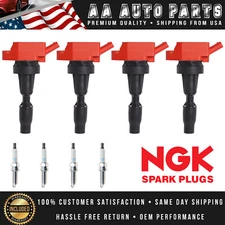 Energy Ignition Coil & NGK Spark Plug 4PCS for Elantra Sonata/ Optima Soul 1.6L