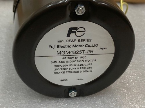 Fuji Electric Geared Motor MGM4825T-2B 25W 3 Phase 200/220V 50/60Hz New - Picture 9 of 11