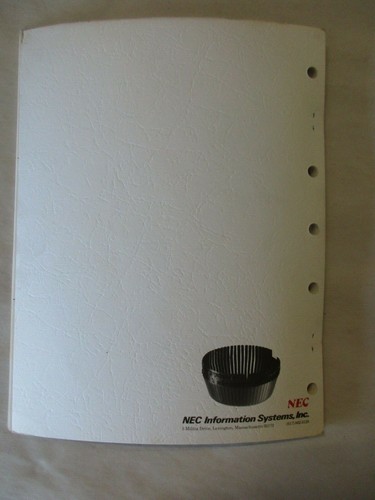NEC INFORMATION SYSTEMS INC. SPINWRITER MODEL 5530 OPERATOR'S GUIDE - Picture 5 of 5