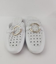 Preston  York Women's White Slip On Leather Size 9.