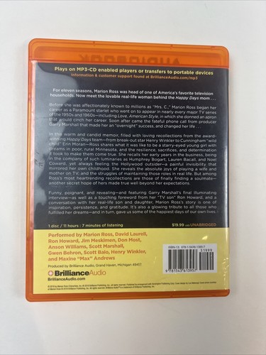My Days ~ Happy and Otherwise by Marion Ross ~ Audiobook MP3 CD ~ Unabridged - Foto 3 di 5