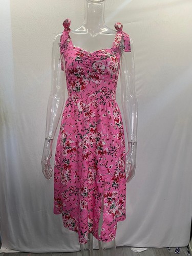 BOHO Womens Strappy Sun Dresses Holiday Summer Beach Mini Floral Dress Size 6-18 - Picture 30 of 44