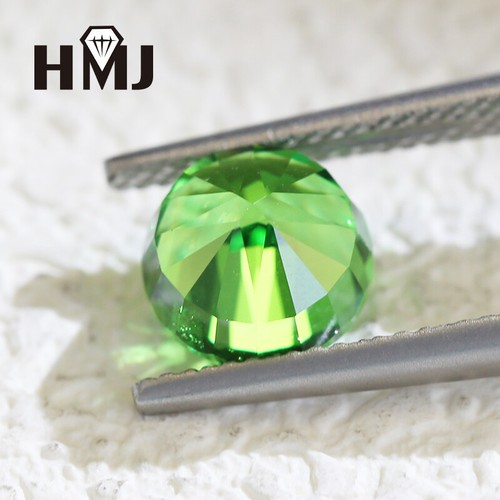 Green Round Cut Brilliant Loose Cubic Zirconia AAAAA CZ Stone Gemstone Jewelry - Picture 5 of 12