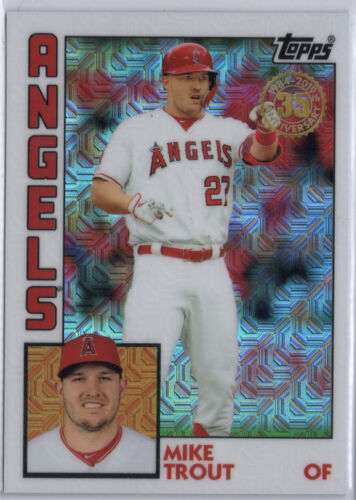 2019 Topps Update '84 Topps Silver Pack Chrome #T84U1 Mike Trout - Afbeelding 1 van 1