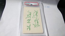 Frank Frisch signed Index Card PSA Certified