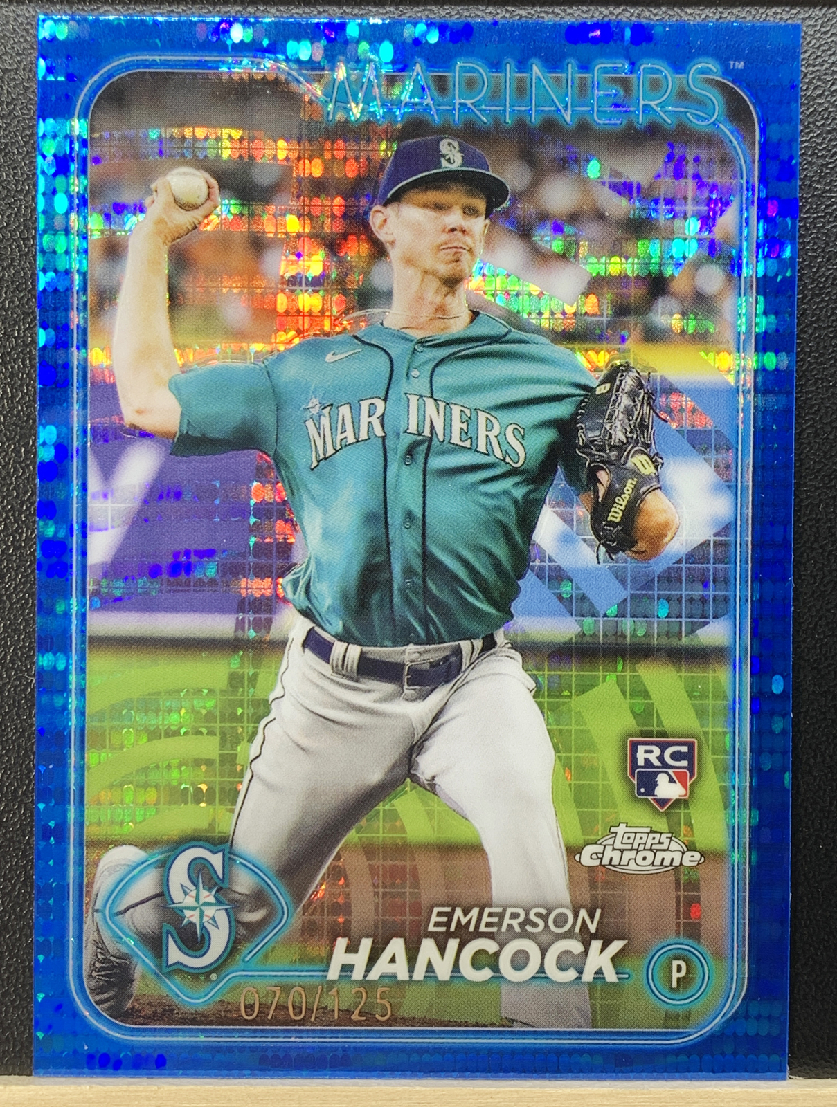 2024 Topps Chrome #245 Emerson Hancock Blue Sonar Refractor #/125