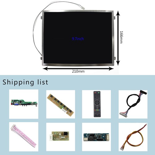 HD VGA AV USB LCD Controller Board 10.4inch 1024x768 500nit LCD Screen - Afbeelding 4 van 5