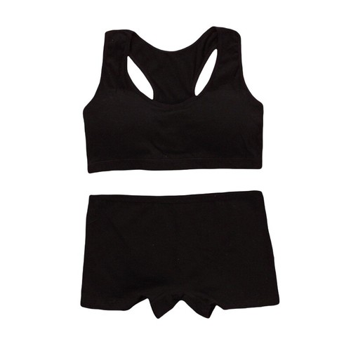 3 Pack GIRLS SPORTS RACER CROP TOP VEST FIRST BRA TOP / BOXERS AGE 12-16 YEARS - Picture 3 of 11