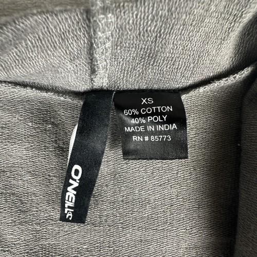 O'Neill Open Shawl Shirt Womens Extra Small Grey Dolman Sleeve Retro School - Picture 2 of 11