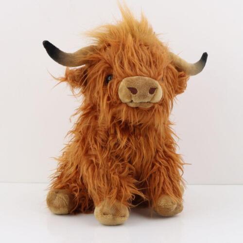 25cm Simulation Highland Cow Plush Animal Doll Soft Stuffed Highland Cow Plush T - Picture 16 of 24