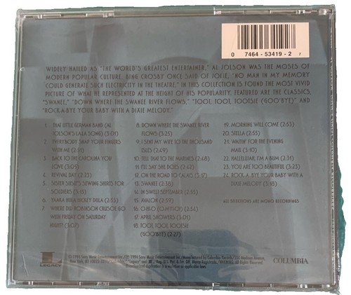 AL JOLSON - Art Deco Series - Columbia Recordings  New & Sealed CD - Picture 2 of 2