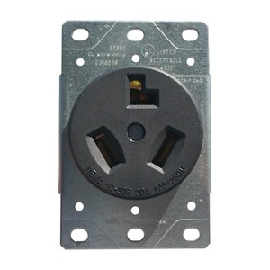 30 Amp Flush Mount Dryer Plug Receptacle 3 Wire Outlet 125 Image Is Loading 30 Amp Flush Mount Dryer Plug Receptacle 3