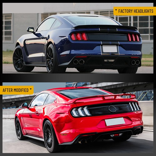 LED Tail lights For 2015-2021 Ford Mustang w/5Modes Sequential Signal Clear Lens - Picture 3 of 17