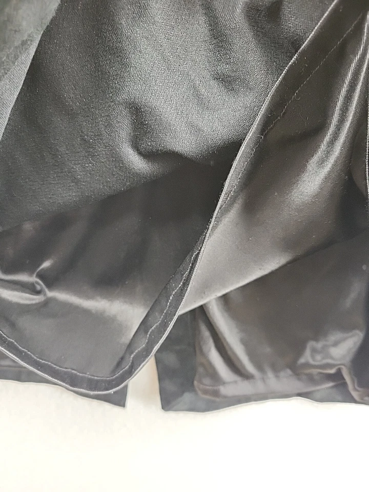 Dialogue Skirt Womens Black 20 Plus Suede Lined A-Line Straight Maxi Long - Image 4 of 4