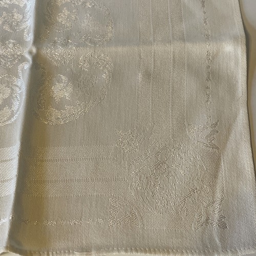 Juego de 6 servilletas de lino bonito diseño blanco roto mesa de vacaciones - Imagen 7 de 7