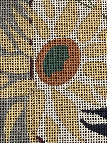 Needlepoint Canvas "Summer’s End" Hand Painted by L. Caron 19” X 19” Canvas - Picture 13 of 16
