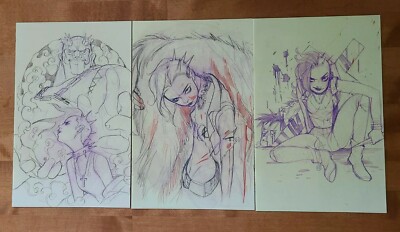 NO HEROINE #1, #2, and #3 PEACH MOMOKO   SKETCH VIRGIN VAR 3 PACK SET 500 sets
