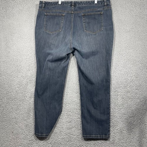Liz Claiborne Jeans Womens 20W Blue Modern Straight Denim Mid Rise 42x27 Ladies - Picture 2 of 21