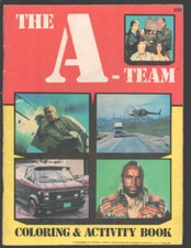 The A-Team Coloring Activity Book 1983-George Peppard Mr. T photo cover-VG