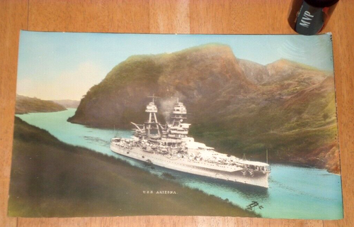 1930 yrs. ORIGINAL PHOTOGRAPH of: U.S.S. ARIZONA BATTLESHIP IN THE PANAMA CANAL - Picture 10 of 10
