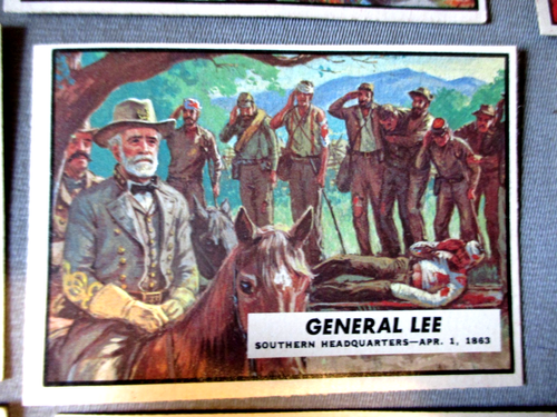 1962 TOPPS CIVIL WAR COMPLETE CARD SET- 1-88-W- CHECKLIST- LEE GRANT LINCOLN - Picture 17 of 24