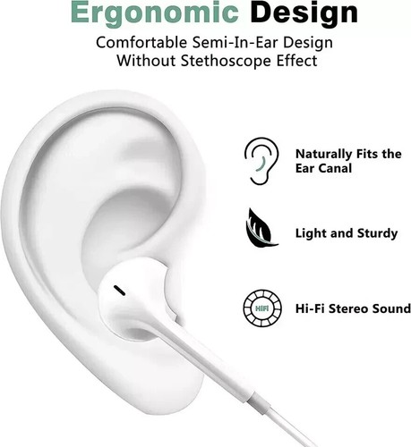 For APPLE Headphones EARPHONES Wired EARBUDS FOR iPhone 14 13 12 11 X XS MAX UK. - Picture 6 of 19