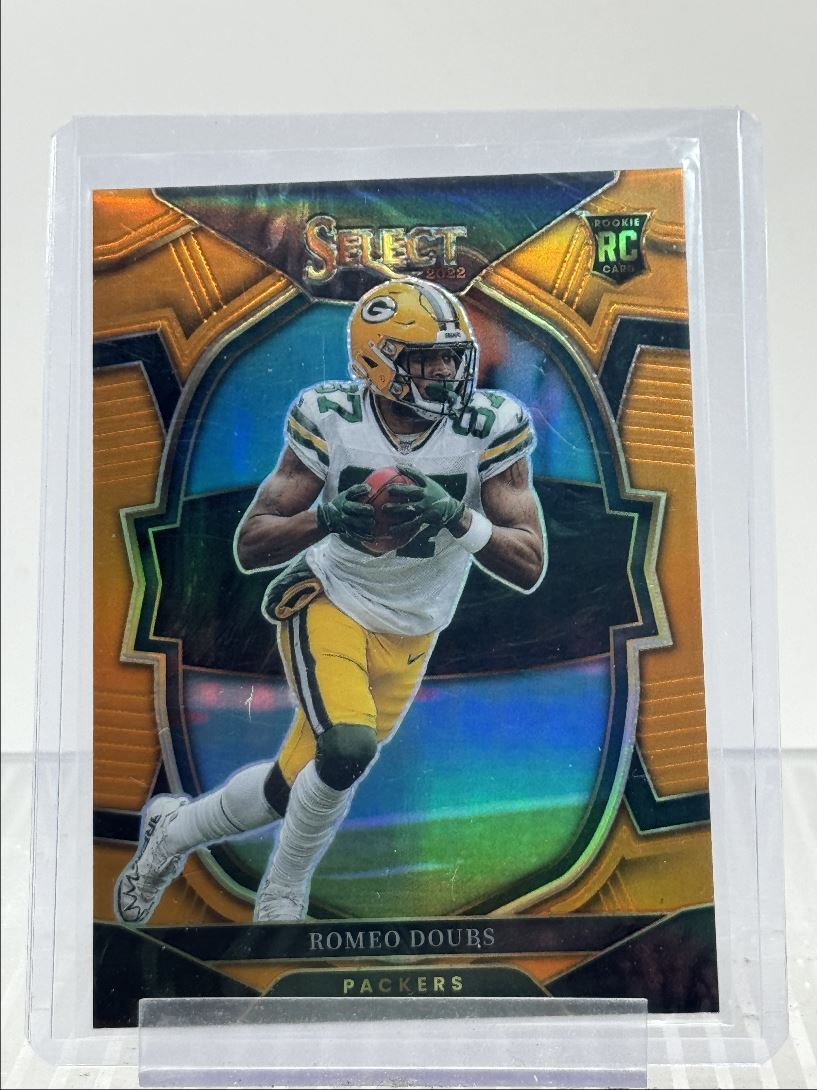 ROMEO DOUBS 2022 SELECT CONCOURSE ROOKIE ORANGE PRIZM PACKERS RC /49 Q1977